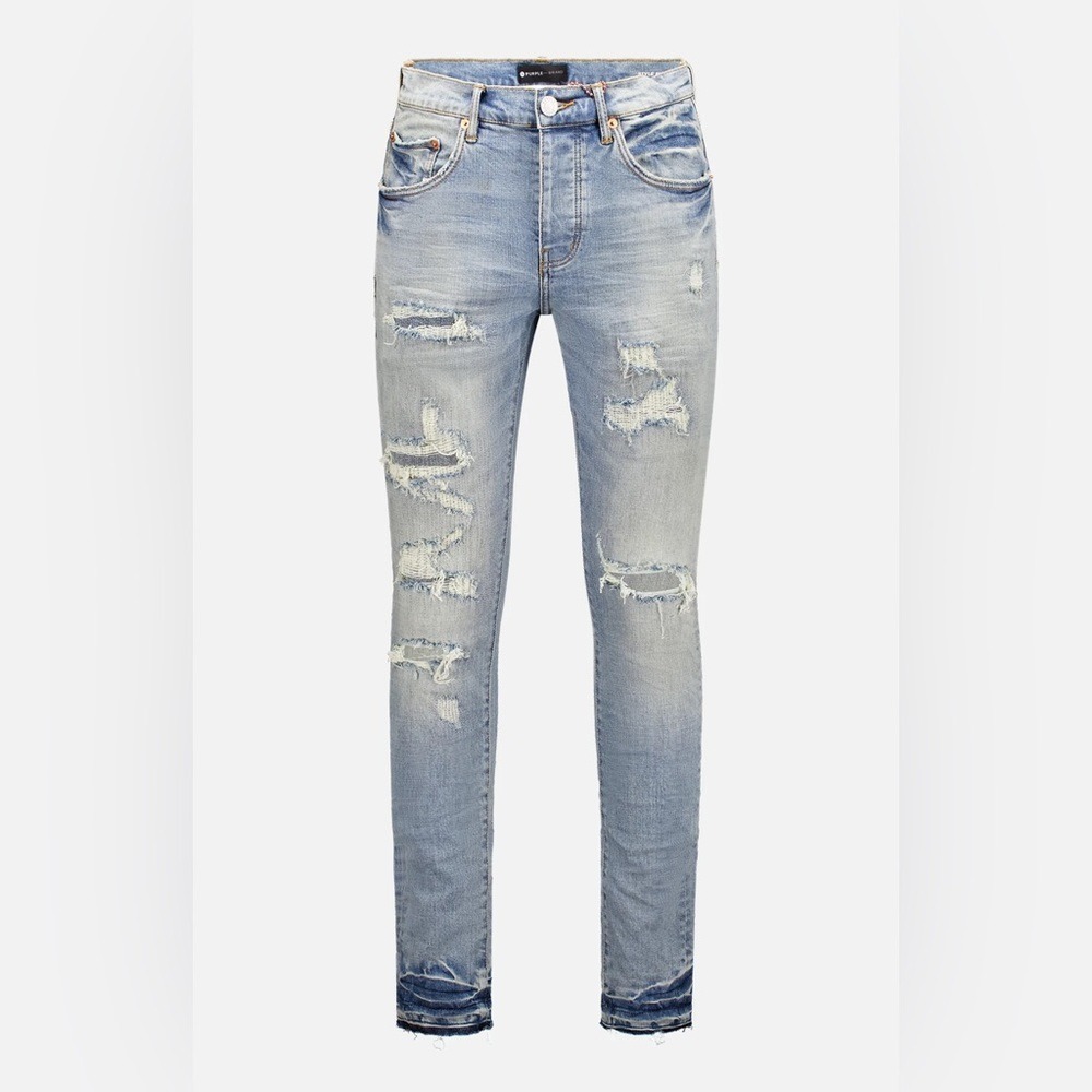 PURPLE‎ BRAND Light Indigo Vintage Men's Light Blue
Distressed Jeans NWT Size 36
